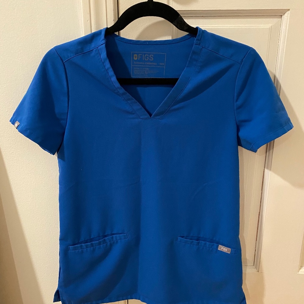 Figs Scrub Top Royal Blue XXS